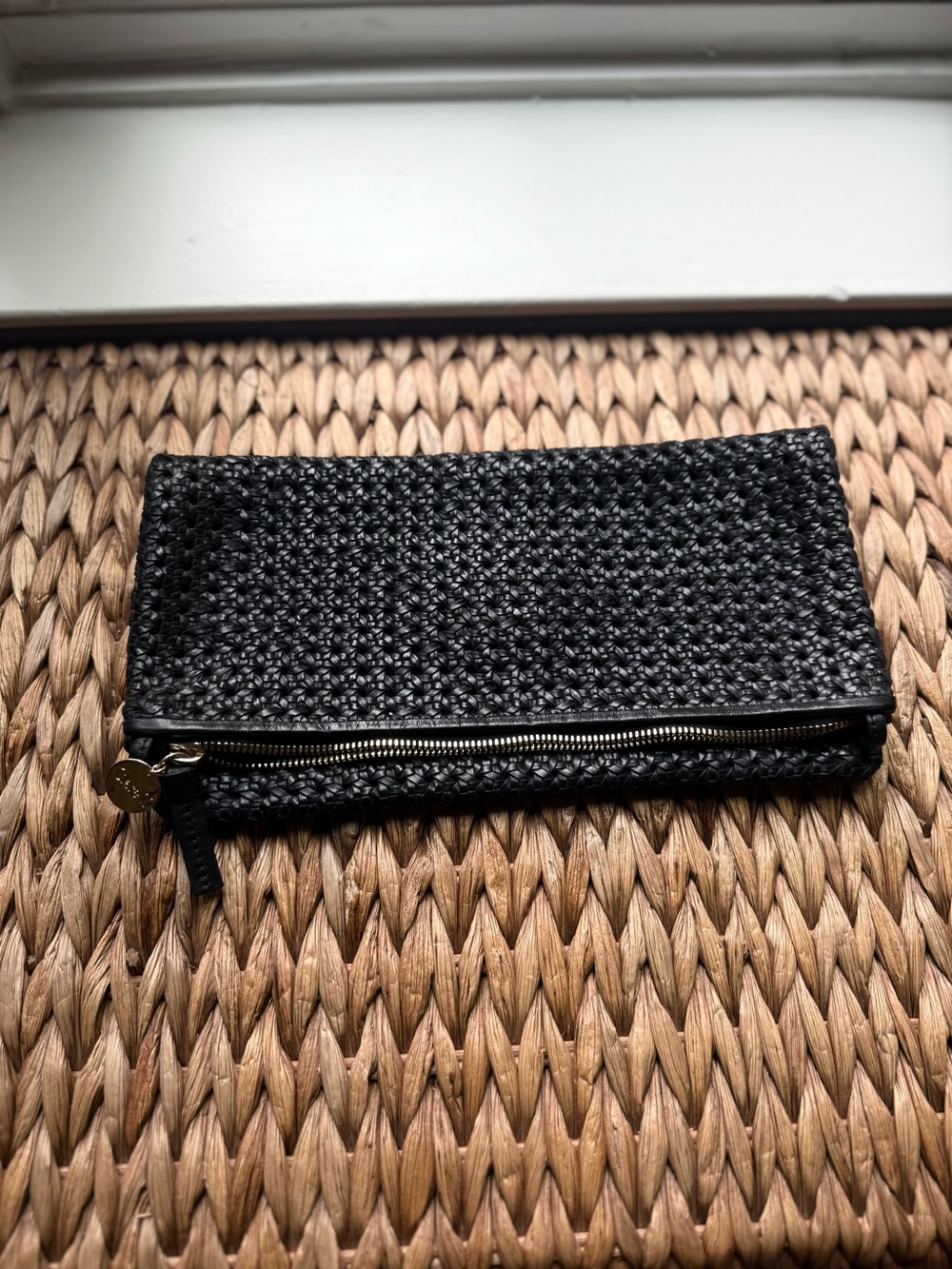 Clare V Black Woven Clutch